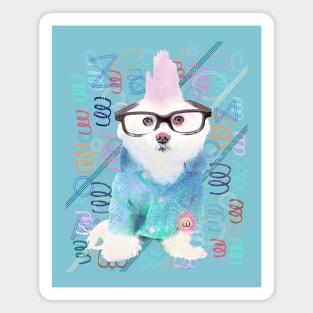 Hipster dog Magnet